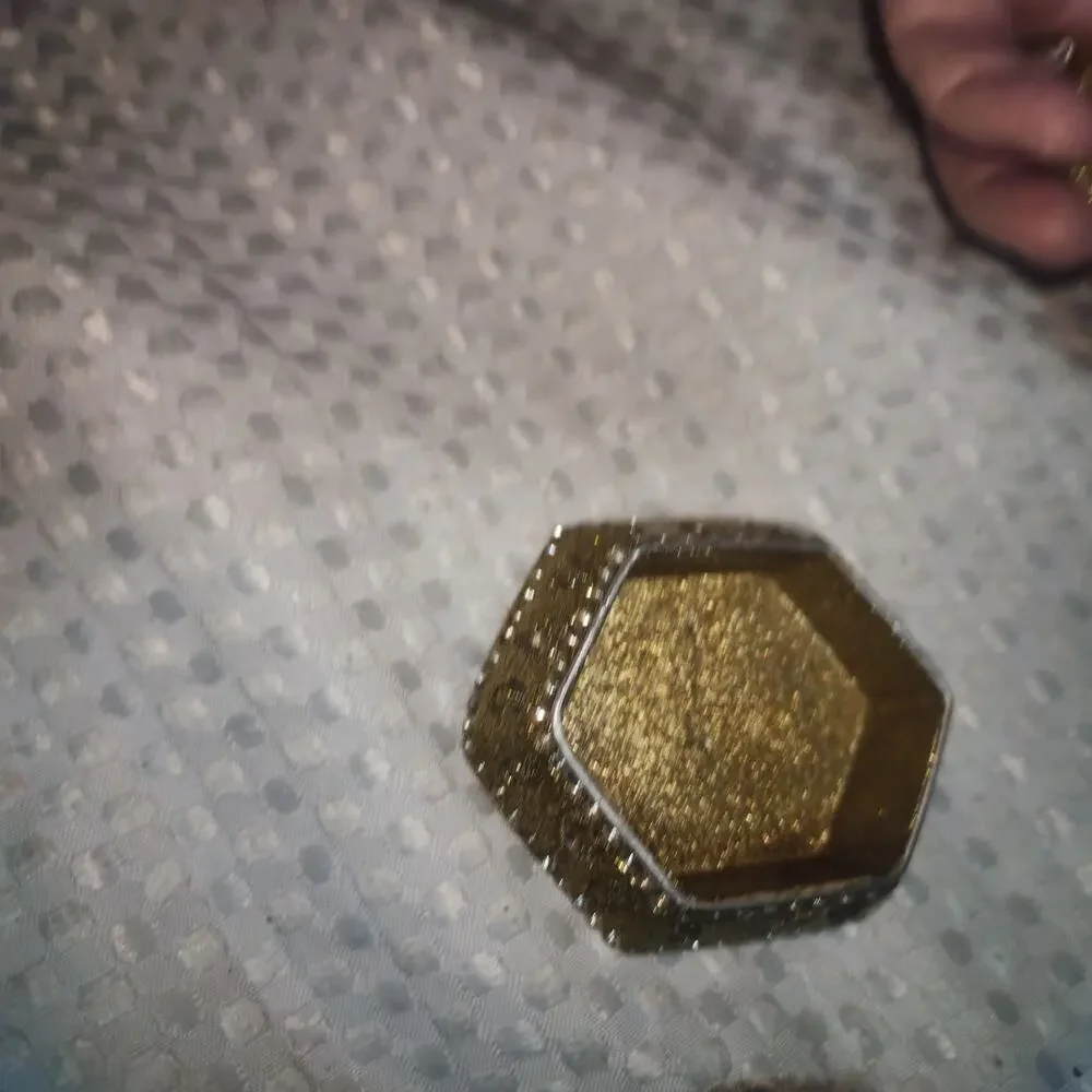 PIER ONE SET OF 2 JEWELED HEXAGON TRINKET BOXES